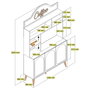 Hanah Home Lyon 120 Mueble Bar para Café - Crema y Nogal
